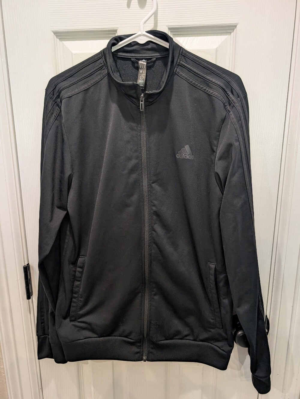 adidas Black Full-Zip Performance Track Jacket